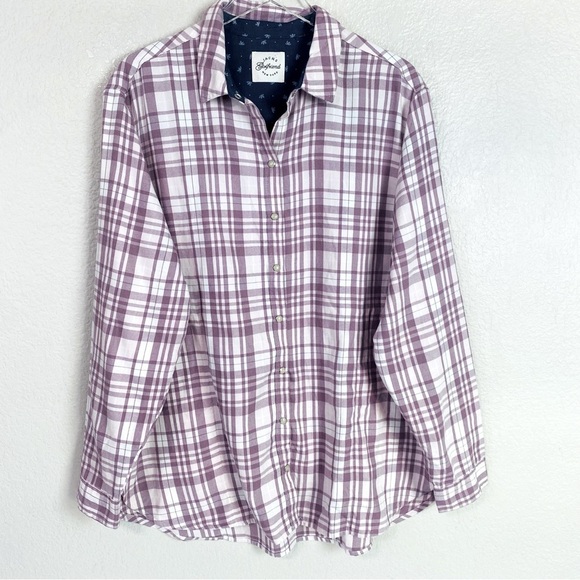 Jachs Girlfriend Pearl Snap Flannel Shirt W/ Pockets Size XXL - Picture 2 of 7